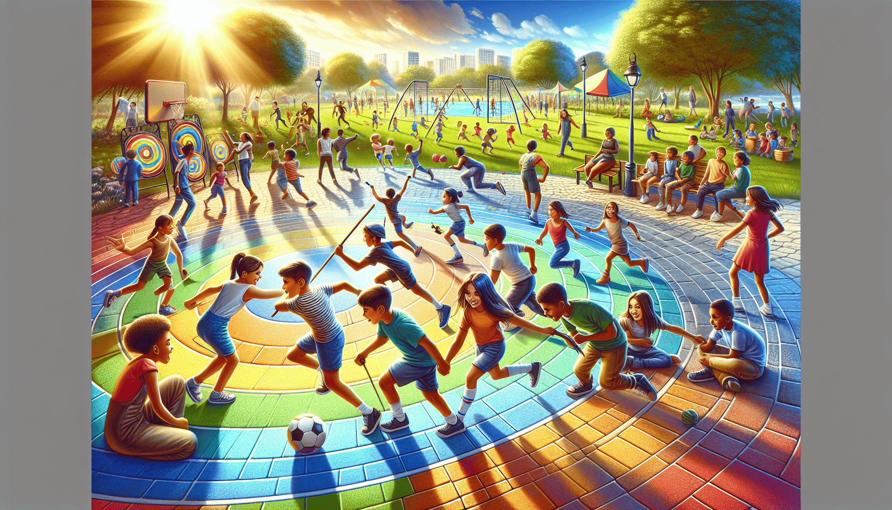 kids outdoor sports games inline image