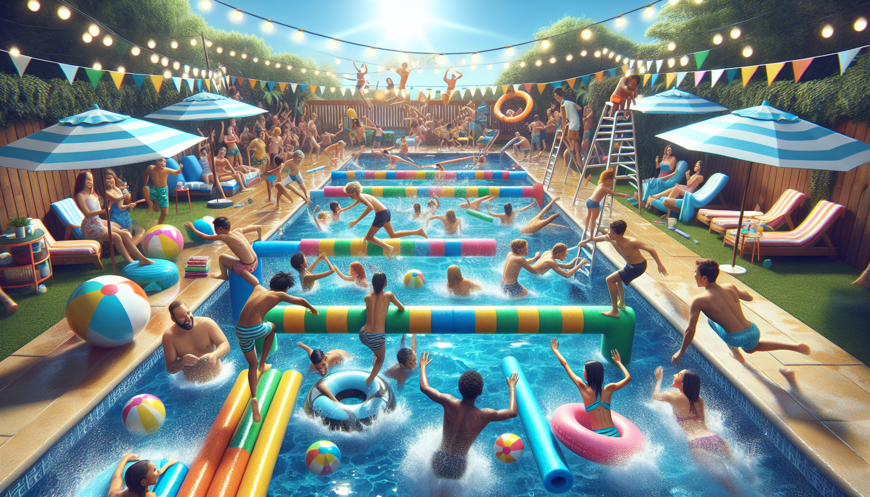 pool obstacle course ideas inline image