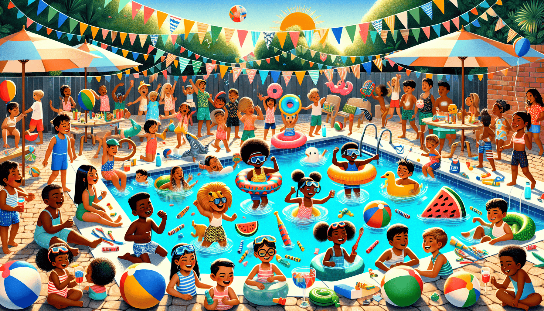 pool party games children inline image