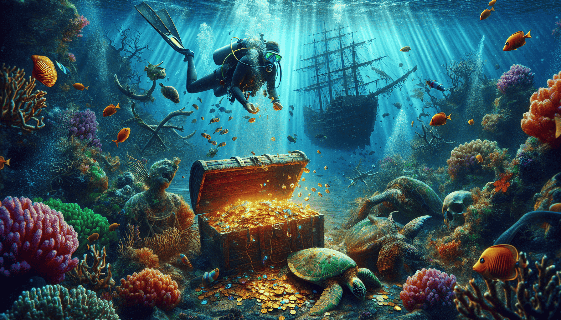 Underwater treasure hunt ideas inline image